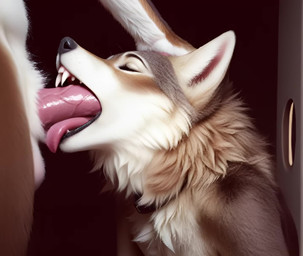 anthro balls biped breasts collar duo erection fellatio female fur genitals glory_hole hand_on_head male male/female mane nose nude open_mouth oral penetration penile penis penis_in_mouth penis_on_tongue sex solo_focus standing teeth tongue tuft vein veiny_penis white_body white_fur yellow_eyes balloon_(director) canid canine canis mammal wolf animated hi_res webm