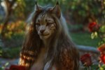 akhiezer animated anthro big_breasts breasts curled_hair felid feline female flower hair lynx mammal nude plant rose_(flower) solo