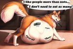 after_vore belly big_belly breath breath_cloud brown_body brown_eyes brown_fur burping bushy_tail day female feral fur hyper hyper_belly inside living_room solo vore white_belly loganth mammal rodent sciurid comic hi_res