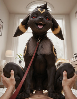 bestiality collar detailed_background duo female feral first_person_view leash_towards_viewer male male/female mysticcoyote open_mouth penetration realistic sex vaginal vaginal_penetration nintendo pokemon eeveelution generation_2_pokemon human mammal pokemon_(species) umbreon hi_res