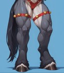 anthro bell camel_toe female hooved_feet hooves horse_tail muscular muscular_thighs simple_background solo anonymous_director equid equine mammal hi_res