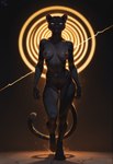 amber_eyes anthro backlighting black_body black_fur chest_tuft claw_nails digitigrade dust female fur inner_ear_fluff light light_trail lightning looking_at_viewer navel nudity simple_background solo standing steam tuft walking_towards_viewer whiskers ilmpbx siyana_(ilmpbx) felid mammal pantherine absurd_res hi_res lighting signature