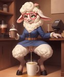 anthro bodily_fluids bottomless bottomless_female clothed clothing female genital_fluids genitals humanoid_genitalia humanoid_pussy peeing pissing pussy solo urine urine_stream watersports zootopia director_lerrmot dawn_bellwether bovid caprine mammal sheep hi_res