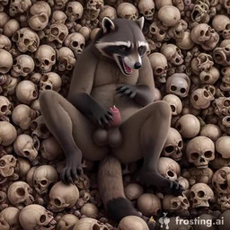 animal_genitalia balls big_balls big_penis big_sheath bone brown_body brown_fur creepy feral fur genitals gore happy insane killing laughing male orgasm_face penis presenting presenting_balls presenting_penis redpanda2025 saggy_balls sheath skull solo solo_focus mammal procyonid raccoon invalid_tag animated short_playtime webm