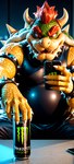 anthro cellphone male phone smartphone solo unknown_director bowser monster absurd_res hi_res