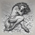 animal_ears anthro big_breasts breasts butt female fluffy fluffy_tail fur hair hooves leaf lying_on_side mane mask nude outside riot_games solo tattoo tuft vitiligo_(director) league_of_legends bovid canid canine canis caprine hybrid mammal mythological_creature sheep wolf absurd_res hi_res