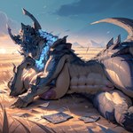 anthro big_breasts breasts dragoness female genitals horn looking_at_viewer nipples nude pussy scales seductive smile solo zoc tiamat dragon humanoid reptile scalie