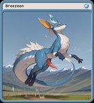 avian_penis big_ears feathers feral fluffy genitals levitation looking_at_viewer male mountains penis solo tail_feathers tapering_penis wind yellow_sclera nonimousmate dragon eeveelution hybrid pokemon_(species) wyrm_(dragon)