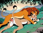 animal_genitalia animal_pussy bodily_fluids cum cum_drip cum_in_pussy cum_inside dripping duo feline_pussy female feral genital_fluids genitals incest_(lore) male male/female prone_bone_position pussy sex sex_from_behind reythedragon sarabi_(the_lion_king) simba_(the_lion_king) felid lion mammal pantherine