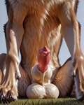 anatomically_correct anatomically_correct_genitalia anatomically_correct_penis animal_genitalia animal_penis balls bodily_fluids canine_genitalia canine_penis claws day erection faceless_character feral genital_fluids genitals grass head_out_of_frame knot knot_in_sheath light low-angle_view male outside paws penis plant precum realistic sheath sitting sitting_on_ground solo sunlight director_yiffy canid canine canis domestic_dog german_shepherd herding_dog mammal pastoral_dog hi_res