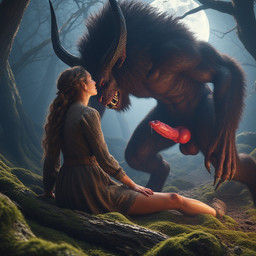 animal_genitalia animal_penis anthro canine_genitalia canine_penis duo female female_on_feral feral feraldomain genitals knot male male/female penis human mammal monster