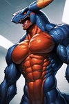 abs anthro athletic athletic_anthro athletic_male bdsm biceps big_muscles bondage bound growth male muscle_growth muscular muscular_anthro muscular_arms muscular_male muscular_thighs navel nude pecs restraints ripped_muscles screaming solo standing steroids teeth transformation triceps veiny_arms veiny_biceps veiny_muscles veiny_triceps unknown_director pokemon garchomp generation_4_pokemon pokemon_(species) hi_res