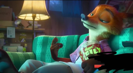 3_toes 4_fingers anthro bottomwear clothing feet fingers first_person_view furniture hidden_camera looking_at_another male pants pawpads paws peeping shirt sofa solo toes topwear shut_up_and_watch disney zootopia nick_wilde canid canine fox mammal animated short_playtime webm