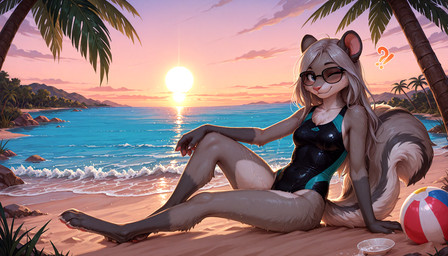 Rating: s
ID: 122787
Date: 2025-08-21 05:02:33 -0400
Status: pending
Score: 0
4_toes anthro artois_posting_service ball barefoot beach beach_ball biped black_clothing blue_eyes breasts claws clothed clothing cloud comfyui_(software) crashbandit day detailed_background digital_media_(artwork) digitigrade eyebrows eyelashes eyewear feet female fingers flatpiecexlvae_baseona1579_(vae) fluffy fluffy_tail fur glasses glistening glistening_clothing grey_body grey_fur grey_hair hair illustrioussnafusuper_(model) inflatable leg_markings long_hair looking_at_viewer mammal markings nai-diffusion-4-5-full_(model) one-piece_swimsuit one_eye_closed outside palm_tree pawpads paws pink_nose pink_pawpads plant ponystandardvae_v10_(vae) prompt_metainfo question_mark realesrgan_x4plus_(upscaler) rodent sand sciurid sdxl_vae_fp16_(vae) sea seaside sitting sky small_breasts smile solo sun sunset swimwear tail toes tree tree_squirrel water wet white_body white_fur wink winking_at_viewer post #122787