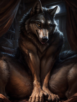 backlighting bedroom bedroom_eyes black_claws black_nose blep claws covering covering_crotch female flirting full_moon fur handpaw hunched_over inner_ear_fluff light moon multicolored_body multicolored_fur narrowed_eyes paws seductive semi-anthro shy solo spread_legs spreading surprise tongue tongue_out tuft whisker_spots yellow_eyes keebler canid canine mammal werecanid werecanine werecreature werewolf lighting