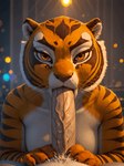 anthro fellatio fellatio_pov female irrumatio male male/female oral penile sex murble master_tigress felid mammal pantherine tiger animated