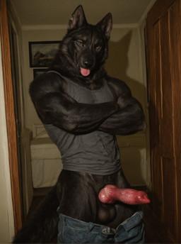 Rating: e
ID: 121655
Date: 2025-08-15 03:17:52 -0400
Status: active
Score: 283
anatomically_correct anatomically_correct_genitalia anatomically_correct_penis animal_genitalia animal_penis anthro athletic athletic_male balls bedroom biceps black_body black_fur black_nose bottomwear bottomwear_down canid canine canine_genitalia canine_penis canis clothed clothing crossed_arms delken detailed detailed_fur detailed_penis erection front_view fur genitals hi_res inside knot looking_at_viewer male mammal muscular muscular_anthro muscular_male notched_ear pants pants_down partially_clothed penis picture_frame presenting presenting_penis realistic realistic_fur shirt smile smiling_at_viewer solo tank_top tongue tongue_out topwear vein veiny_knot veiny_penis wolf post #121655