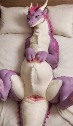 animal_genitalia anus bed bedroom cloaca female feral furniture genitals horn horny inviting inviting_to_sex looking_at_viewer lying mythology on_back pawpads pink_pawpads plushie purple_body purple_eyes pussy realistic scratches solo viewed_from_above aurugy dragon mythological_creature mythological_scalie scalie wingless_dragon animated webm
