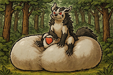 animal_genitalia balls big_balls big_sheath feral forest genitals huge_balls huge_sheath hyper hyper_balls hyper_genitalia hyper_sheath male penis penis_tip plant sheath sitting_on_balls solo tree thedavid nintendo pokemon generation_3_pokemon mightyena pokemon_(species) hi_res