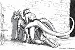 age_difference animal_genitalia anthro cloaca cloacal cloacal_penetration cloacal_penis duo female genitals larger_female male male/female older_female penetration size_difference hyperion lizard lizardman reptile scalie attempted_signature sketch