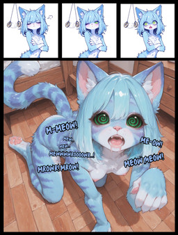5_fingers all_fours angry annoyed anthro blue_body blue_fur blue_hair bodily_fluids brainwashing breasts countershade_face countershade_fur countershade_torso countershading curious dialogue drooling exposed_breasts eyes_closed female fingers fur green_eyes hair hypnosis limp_wrist looking_at_viewer looking_away medium_hair meow mind_control nude nude_female on_ground one_eye_closed open_mouth pendulum petplay raised_hand roleplay saliva sharp_teeth small_breasts solo spiral_eyes striped_body stripes talking_to_viewer teeth text tongue wide_eyed sleepykitty domestic_cat felid feline felis mammal hi_res sequence