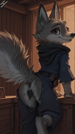 animal_genitalia animal_pussy anthro canine_genitalia canine_pussy clothing female fluffy fluffy_tail genitals looking_at_viewer presenting presenting_pussy pussy slim solo torn_clothing chase_summerfield zhen_(kung_fu_panda) canid canine fox mammal absurd_res hi_res