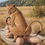 animal_genitalia animal_pussy anus bestiality bodily_fluids cowgirl_position drooling duo faceless_character faceless_male feline_genitalia feline_pussy female female/female female_on_top female_penetrated feral feral_penetrated from_front_position genitals human_on_feral human_penetrating human_penetrating_feral interspecies looking_pleasured lying male male/female male_on_feral male_penetrating male_penetrating_female on_back on_bottom on_top open_mouth orgasm_face penetration penile penile_penetration penis_in_pussy pussy realistic realistic_feral realistic_lighting rear_view reverse_cowgirl_position saliva sex tail_up tongue tongue_out vaginal vaginal_penetration astra_militarum felid human lion mammal pantherine absurd_res hi_res