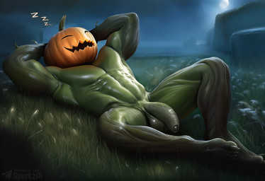 abs balls big_penis eyes_closed feet flaccid food for_a_head foreskin fruit genitals grass green_body halloween hands_behind_head holidays humanoid_genitalia humanoid_penis jack-o'-lantern lying male moon muscular muscular_humanoid muscular_male night nude on_back outside pecs penis plant plantigrade pumpkin pumpkin_head sleeping smile solo telegram telegram_logo text vein veiny_penis sergalbutt halloween_2025 elemental_creature elemental_humanoid flora_fauna food_creature humanoid living_fruit object_head plant_humanoid 5:3 director_name signature url