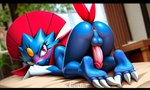 3_toes anthro anus ass_up backsack balls bed biped black_bars blue_body blurred_background blush butt claws detailed_background erection fangs feet fur furniture genitals glans humanoid_genitalia humanoid_penis inside letterbox looking_at_viewer looking_back male nude paws penis perineum pink_penis presenting presenting_anus presenting_hindquarters raised_tail rear_view red_eyes soles solo tail teeth text toe_claws toes vein veiny_penis wrinkled_feet sergalbutt nintendo pokemon generation_4_pokemon pokemon_(species) weavile 5:3 alternate_version_at_source signature url