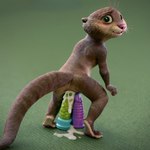 animalshenmi anthro big_penis bodily_fluids crouching cum dildo female genital_fluids genitals huge_penis long_tail lutrine mammal mustelid nude penis photo realistic rear_view sex_toy solo spread_legs spreading zootopia