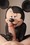 anthro balls bedroom_eyes black_body cartoon_character cartoonlover disney first_person_view genitals hi_res human humanoid_genitalia humanoid_penis licking male mammal mickey_mouse mouse murid murine narrowed_eyes nude oral penile penis penis_lick rodent seductive sex solo tongue tongue_out