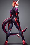 anthro bodysuit butt clothing cybernetics female machine skinsuit skintight_clothing solo tight_clothing fish marine shark