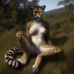 animal_genitalia animal_pussy anthro breasts felid feline feline_pussy female genitals hi_res leopard mammal pantherine pussy shabeel solo