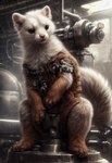 city claw factory female feral machine paws science_fiction animalshenmi domestic_ferret mammal mink mustela mustelid musteline true_musteline