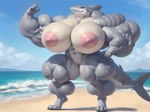 5_fingers abs anthro beach biceps big_boobs big_breasts big_latissimus_dorsi big_lats big_muscles big_nipples big_pussy big_quadriceps big_triceps blue_eyes breasts digitigrade dominant dominant_female feet female fin fingers fist flexing flexing_biceps fur genitals hand_on_hip hands holding_object huge_abs huge_biceps huge_breasts huge_forearm_muscles huge_hips huge_latissimus_dorsi huge_lats huge_muscles huge_quadriceps huge_quads huge_thighs huge_triceps humanoid_hands hyper hyper_biceps hyper_breasts hyper_hips hyper_muscles hyper_pecs hyper_quadriceps hyper_thighs hyper_traps hyper_triceps hyper_upperpecs island latissimus_dorsi lats latsi_dormi looking_at_viewer melee_weapon muscular muscular_anthro muscular_female muscular_legs muscular_thighs nipples non-mammal_nipples nude pecs pink_nipples polearm poseidon_spear pussy quadriceps sand sea seaside shark_fin shark_tail side_butt solo spear standing tall tall_female thick_abs thick_thighs triceps upperpecs water weapon wide_hips yifftator fish marine shark tail full-length_portrait hi_res portrait