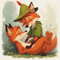 anthro clothed clothing duo eyes_closed feral flower forest fur green_clothing hair hat headgear headwear light lying male male/male multicolored_body nude on_back orange_body orange_fur outdoor_nudity outside outside_sex plant seductive sex shirt smile sunlight topwear tree tuft white_body white_fur extravirginweaseloil robin_hood_(disney) robin_hood canid canine canis fox mammal red_fox hi_res