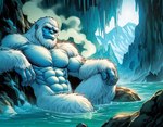 5_fingers abs anthro arm_on_knee beard biceps big_abs big_biceps big_deltoids big_forearm_muscles big_muscles big_pecs big_triceps biped black_pupils blue_body blue_countershading blue_ears blue_eyes blue_nipples blue_skin broad_shoulders cave closed_smile countershade_arms countershade_face countershade_hands countershade_skin countershade_torso countershading dall-e_3 day deltoids detailed_background eyebrows facial_hair fingernails fingers forearm_muscles fur hair hand_on_knee hand_on_leg hot_spring humanoid_hands humanoid_pointy_ears ice icicle inside knee_pulled_up leaning leaning_back leaning_on_rock light light_beard light_body light_facial_hair light_fur looking_at_viewer male manly mature_anthro mature_humanoid mature_male mountain mouth_closed multicolored_body muscular muscular_anthro muscular_arms muscular_humanoid muscular_male nails nipples nude nude_anthro nude_humanoid nude_male obliques partially_submerged pecs pose pupils reclining reverse_countershading rock seductive serratus shoulder_tuft sideburns sitting sitting_in_water sky smile smiling_at_viewer snow solo steam thick_eyebrows thick_neck three-quarter_view trapezius triceps tuft two_tone_body v-line water water_ripple white_beard white_body white_eyebrows white_facial_hair white_fur white_hair white_sideburns white_tuft zenithwolf makalu_(zenithwolf) cryptid humanoid mammal monster primate yeti 9:7 cool_colors detailed digital_drawing_(artwork) digital_media_(artwork) hatching_(art) hi_res lighting portrait shaded story story_in_description three-quarter_portrait