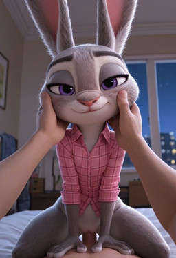 anthro anthro_penetrated bottomless bottomless_anthro bottomless_female clothed clothing cowgirl_position duo female female_on_human female_penetrated first_person_view from_front_position human_on_anthro human_penetrating human_penetrating_anthro human_penetrating_female inside interspecies looking_at_viewer male male/female male_on_anthro male_penetrating male_penetrating_anthro male_penetrating_female male_pov on_bottom on_top penetration penile penile_penetration penis_in_pussy pov_hands pov_human sex smile smiling_at_viewer vaginal vaginal_penetration anguirus12345 disney zootopia judy_hopps human lagomorph leporid mammal rabbit hi_res