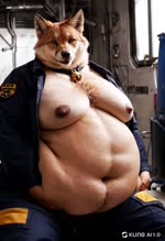 anthro bell bell_collar belly belly_overhang black_stripes cheek_tuft chest_tuft clothing collar facial_tuft fat_rolls flight_suit fluffy fluffy_tail fur jacket jumpsuit looking_at_viewer male moobs morbidly_obese navel nipples obese orange_body orange_fur overweight overweight_anthro overweight_male pawpads paws photorealism photorealistic pockets realism realistic sitting snout solo stripes thick_thighs topwear tuft white_body white_fur wide_hips anonymous_director canid canine fox mammal animated hi_res webm