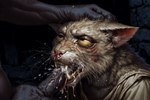 anthro blood bodily_fluids cum duo fellatio female genital_fluids genitals male male/female oral penile penis sex substance_intoxication hyperion felid human khajiit mammal