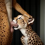 abs anthro balls bodily_fluids deep_penetration deep_throat drooling duo duo_focus face_fucking fangs female genitals group hand_on_head humanoid_genitalia humanoid_penis irrumatio male male/female muscular muscular_anthro muscular_male on_knees oral oral_penetration penetration penile penis saliva saliva_string sex sharp_teeth skinny skinny_anthro skinny_female spots spotted_body teeth thick_penis yellow_eyes knotty_sergal cheetah felid feline mammal animated webm