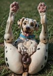 animal_genitalia animal_pussy anus bodily_fluids butt canine_genitalia dripping female feral fur genital_fluids genitals looking_at_viewer nude presenting pussy solo spots spotted_body spotted_fur tongue diddlier canid canine canis dalmatian domestic_dog mammal hi_res