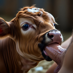 bestiality deep0 fellatio female feral human_on_feral intersex intersex/female interspecies oral penile sex solo director calf human mammal