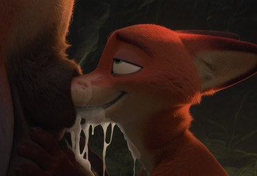 ahegao animal_genitalia anthro balls big_balls bodily_fluids cum disney duo excessive_cum excessive_genital_fluids face_in_sheath fellatio genital_fluids genitals hairy half-closed_eyes happy huge_balls looking_pleasured male male/male musk narrowed_eyes oral penile pubes sex sheath sheath_play side_view smelly smile snout_fuck sweat lakamakafafa zootopia nick_wilde canid canine fox mammal