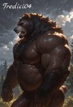 biceps big_muscles body_hair chest_hair forest genitals light male muscular muscular_male penis plant sky solo sunlight tall tree vein veiny_muscles veiny_penis tredici04 humanoid mammal ursid werecreature wereursid hi_res