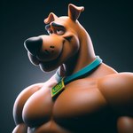 anthro canid canine canis domestic_dog great_dane male mammal mastiff molosser muscular scooby-doo solo sombreru