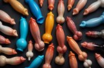 animal_genitalia animal_penis balls black_background black_penis blue_penis canine_penis erection genitals glans glistening glistening_genitalia glistening_penis knot multicolored_penis penis penis_everywhere red_penis sex_toy simple_background white_penis yellow_penis yiffymix_(model) chilon249 hi_res widescreen