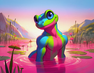 anthro backlighting biped black_pupils blue_body blue_eyes blue_skin closed_smile curvy_figure dall-e_3 day detailed_background featureless_chest flower front_view green_body green_skin hips lake light lily_pad looking_at_viewer male mountain mouth_closed multicolored_body multicolored_skin nature nature_background nude nude_anthro nude_male outside partially_submerged pink_body pink_skin pinup plant pose pupils skinny skinny_anthro skinny_male sky smile smiling_at_viewer solo standing standing_in_water sun sunlight water water_ripple zenithwolf amphibian frog 9:7 detailed digital_media_(artwork) hi_res lighting portrait shaded three-quarter_portrait