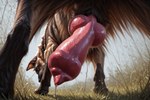 anatomically_correct anatomically_correct_genitalia anatomically_correct_penis animal_genitalia bodily_fluids erection feral genital_fluids genitals grass knot low-angle_view male outside penis penis_towards_viewer perspective photorealism photorealistic plant precum precum_string sheath solo standing worm's-eye_view director_yiffy canid canine canis domestic_dog german_shepherd herding_dog mammal pastoral_dog