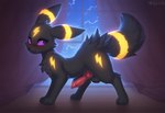 all_fours animal_genitalia animal_penis balls black_body black_fur canine_genitalia canine_penis chest_tuft dark_body dark_fur feral fluffy fluffy_tail fur genitals lightning male markings penis purple_eyes slight_blush smile solo standing text tuft window yellow_markings sergalbutt nintendo pokemon jolt_(sergalbutt) eeveelution generation_1_pokemon generation_2_pokemon hybrid jolteon pokemon_(species) umbreon signature url